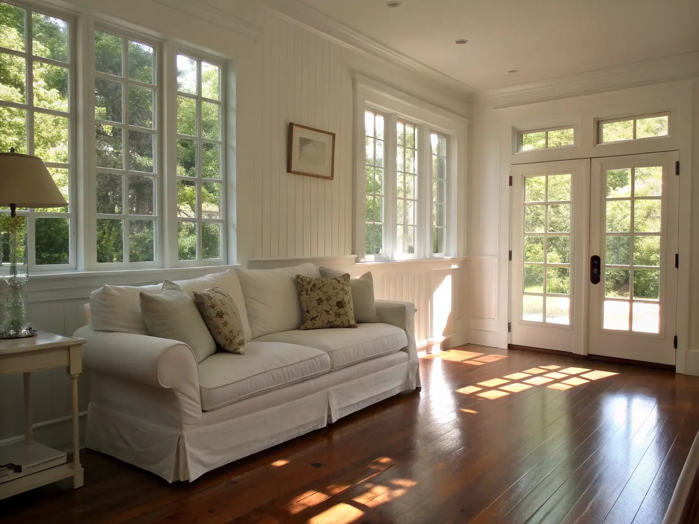 A luxurious villa interior, highlighting the cleanliness and order achieved through J E N BUILDING CLEANING SERVICES LLC's residential cleaning services.